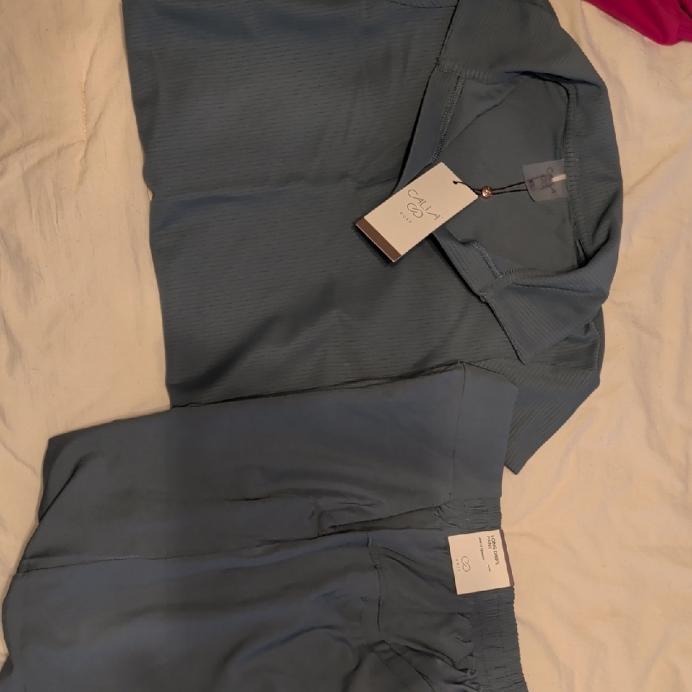 Calia Golf Set In puta Green Brand New Xs Polo And Xs Ankle Pull On Pant